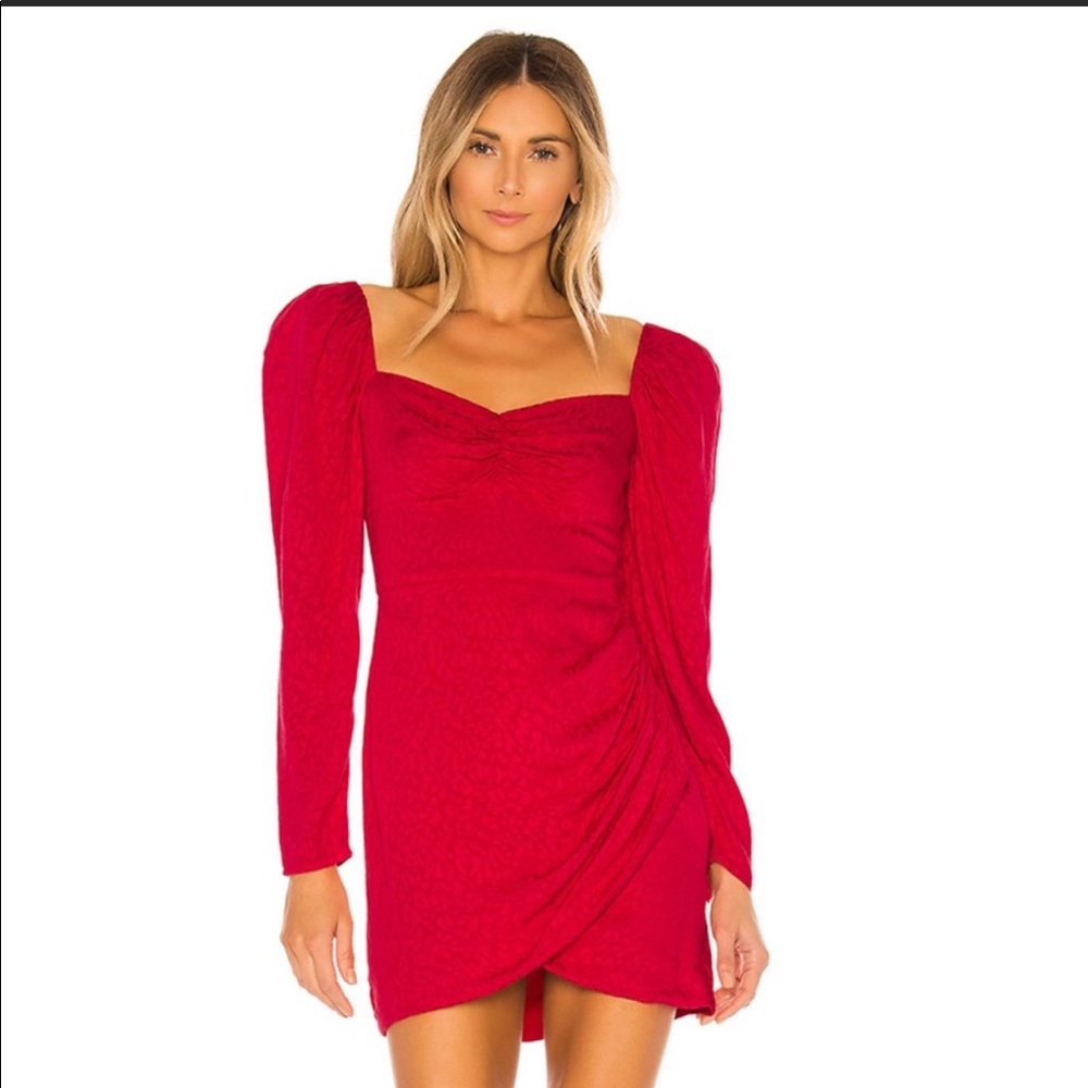Red lovers and friends mini dress
